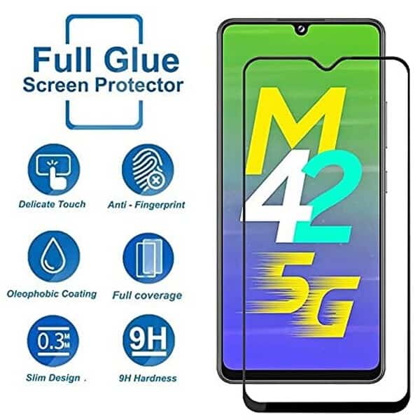 Gorilion Tempered Glass protector For Samsung Galaxy M42 5G Black1 - LXINDIA.COM