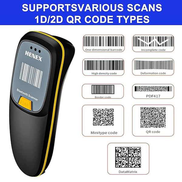 HENEX HC 2000R Mini Bluetooth Barcode Scanner 2 - LXINDIA.COM