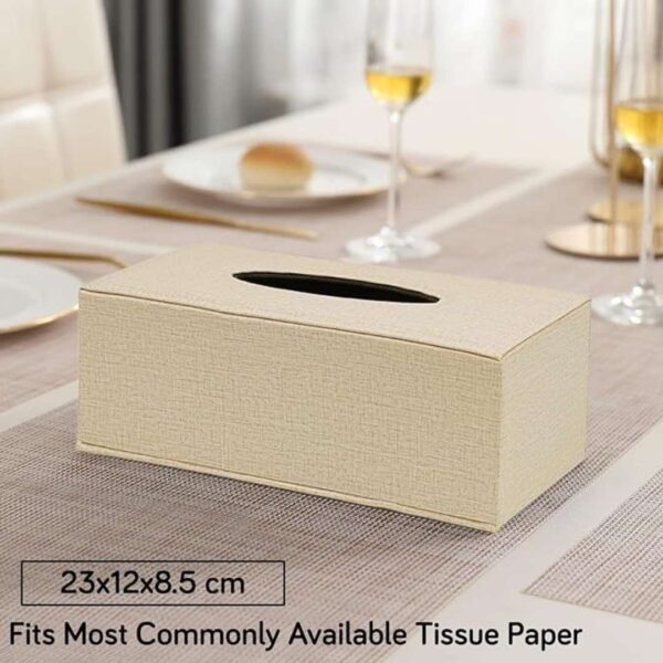 HOKIPO Leatherite Tissue Paper Dispenser Beige2 - LXINDIA.COM