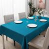 HOKIPO Poly Jute Dining Table Cover Cloth 40X60 Inches Teal - LXINDIA.COM