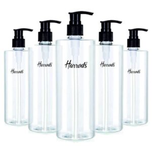 Harrods 5 Pieces Empty Shampoo Pump Bottles Refillable Dispenser - LXINDIA.COM