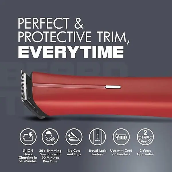 Havells Bt6111 Beard Trimmer 90 Mins Runtime 2 Years Guarantee Red 3 - LXINDIA.COM