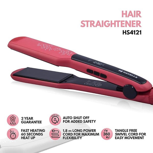 Havells Wide Plate Hair Straightener HS41212 - LXINDIA.COM