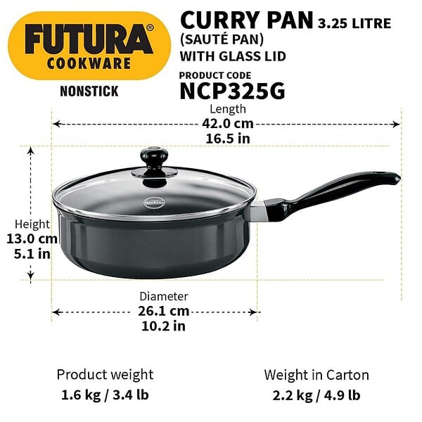 Hawkins Futura 3.25 Litre Curry Pan2 - LXINDIA.COM