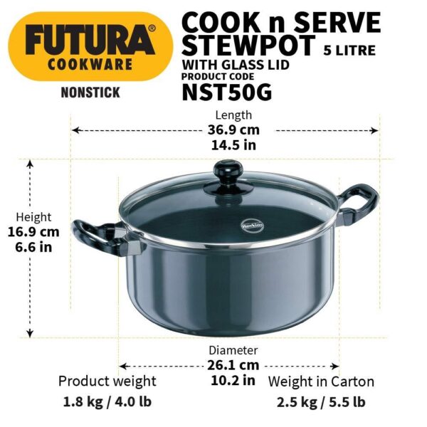 Hawkins Futura 5 Litre Cook n Serve Stewpot1 - LXINDIA.COM