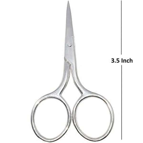 HimPrincy Grooming Metal Scissor for Hair Cutting and Moustache Trimming Silver1 - LXINDIA.COM