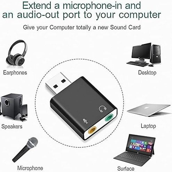 Honest Enterprise USB Audio Adapter2 - LXINDIA.COM