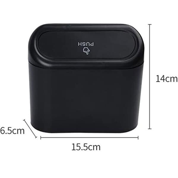 House of Quirk Car Trash Can Garbage Box Waste Bin Black 1 - LXINDIA.COM