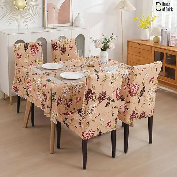 House of Quirk Dining Chair Cover with Table Covers1 - LXINDIA.COM