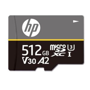 Hp Micro SD Card With Adapter U3 V30 A2 512GB Gray - LXINDIA.COM