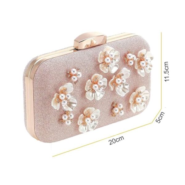 INOVERA LABEL Womens Glitter Floral Rhinestone Beaded Clutch Wallet 2 - LXINDIA.COM