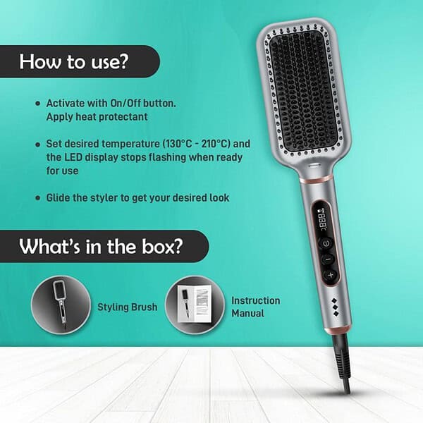 Ikonic Me Super Styler Hair Straightener Brush2 - LXINDIA.COM