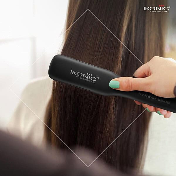 Ikonic Pro Titanium Shine Hair Straightener Black with AI Technology1 - LXINDIA.COM