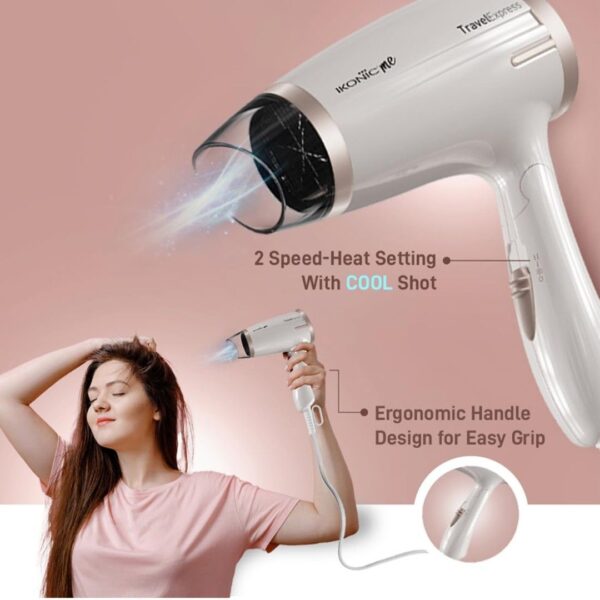 Ikonic Travel Express Foldable Hair Dryer 1400W2 - LXINDIA.COM