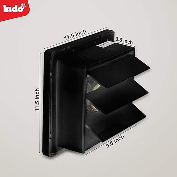 Indo 45 Watts High speed 200 mm Exhaust Fan Black 1 - LXINDIA.COM