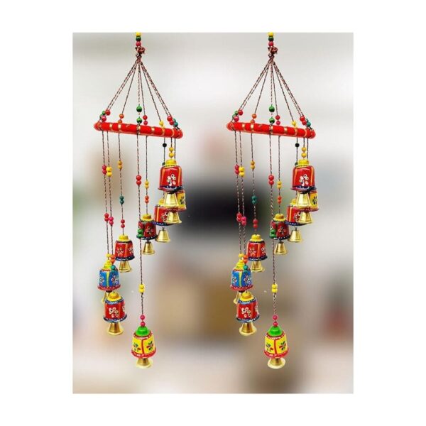 JH Gallery Handcrafted Rajasthani Door Wall Hanging Home Decor Pack of 2 Multi Colour 2 - LXINDIA.COM