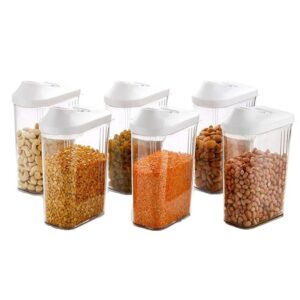 KARP Transparent Plastic Cereal Dispenser Set 6 1 - LXINDIA.COM