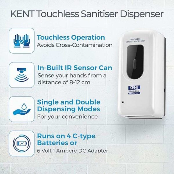 KENT Touchless Sanitiser Dispenser White1 - LXINDIA.COM