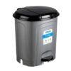 KOLORR 23 Liters Plastic Pedal Dustbin Silver - LXINDIA.COM