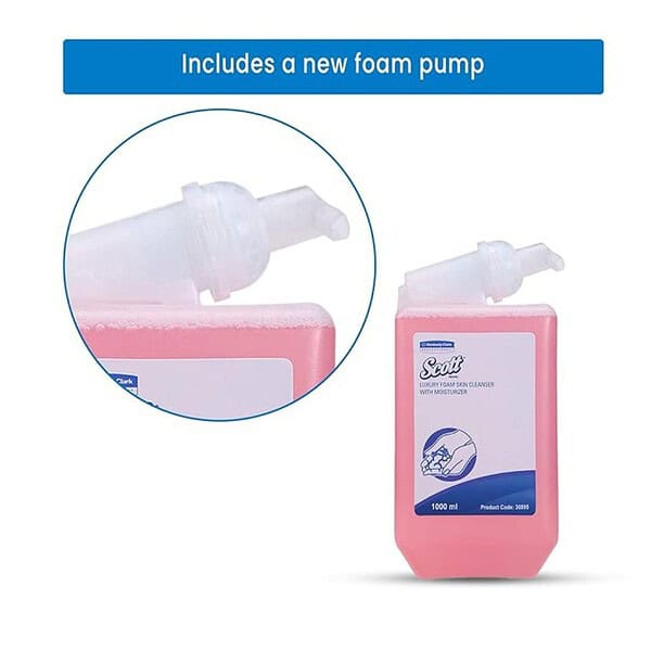 Kimberly Clark Sanitiser Dispenser Combo with Scott Luxury Foam Soap Refill 1L3 - LXINDIA.COM