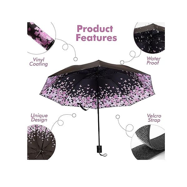 Kraptick Birds Printed Umbrella Butterfly Flower A - LXINDIA.COM