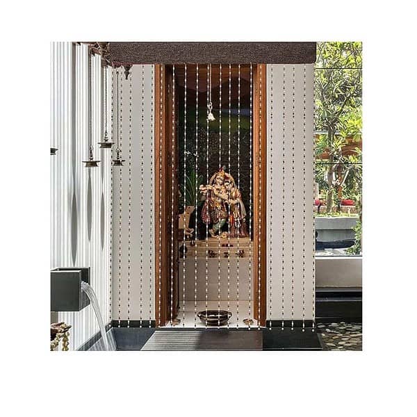 Kuber Industries 2 Pieces Strings Wooden Bead Curtain Fancy Sparkling Door Brown CTKTC45861 1 - LXINDIA.COM