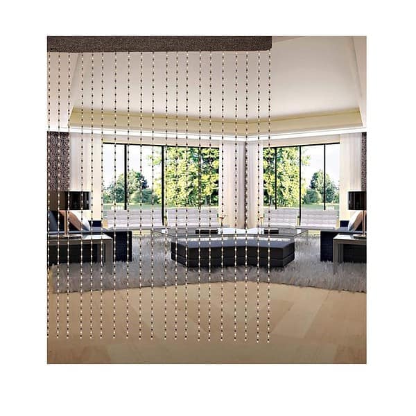 Kuber Industries 2 Pieces Strings Wooden Bead Curtain Fancy Sparkling Door Brown CTKTC45861 - LXINDIA.COM