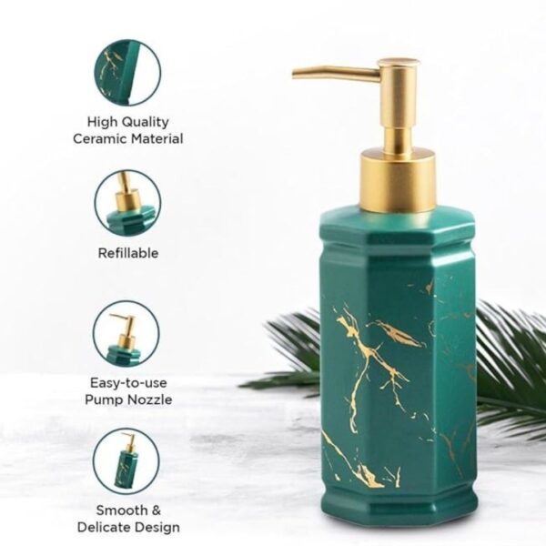 Kuber Industries Liquid Soap Dispenser 350ml Green2 - LXINDIA.COM