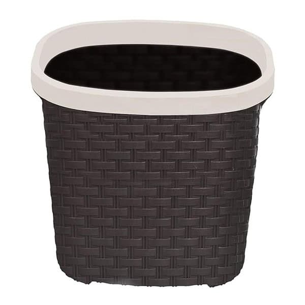 Kuber Industries Plastic Open Plastic Dustbin Without Lid Brown - LXINDIA.COM