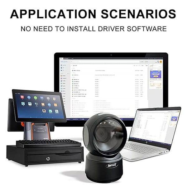 LENVII Desktop Barcode Scanner 1D 2D QR Code Scanner 3 - LXINDIA.COM
