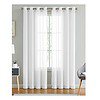 LINENWALAS Cotton Linen Solid Sheer Curtain Set White - LXINDIA.COM