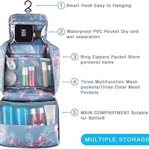 Ladiosa Toiletry BagTravelling KitBlue1 - LXINDIA.COM