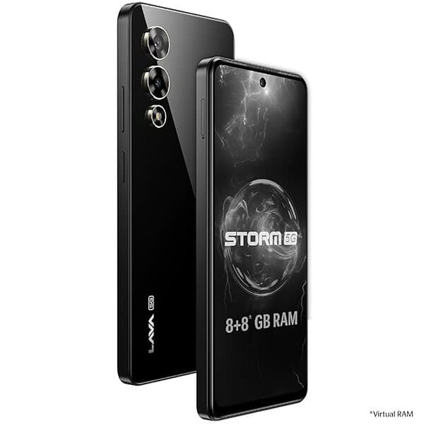 Lava Storm 5G 8GB RAM 128GB ROM Thunder Black1 - LXINDIA.COM