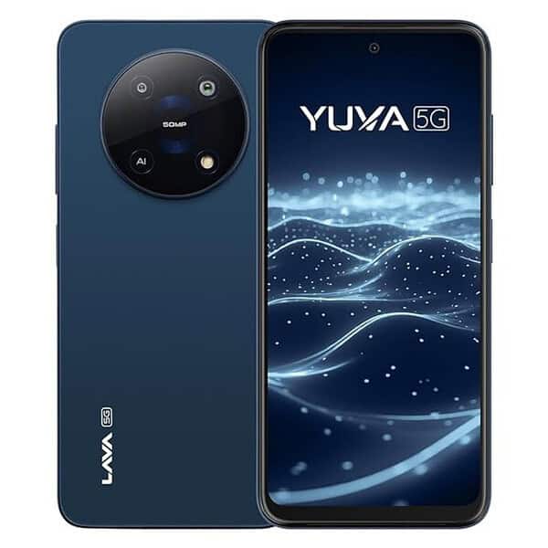 Lava Yuva 5G 4GB RAM 64GB Storage Mystic Blue - LXINDIA.COM