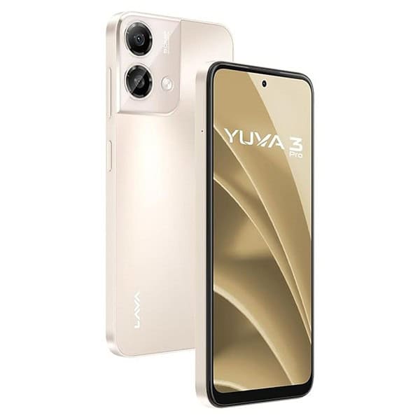 Lava Yuva3 Pro 8GB RAM 128GB Storage Desert Gold1 - LXINDIA.COM