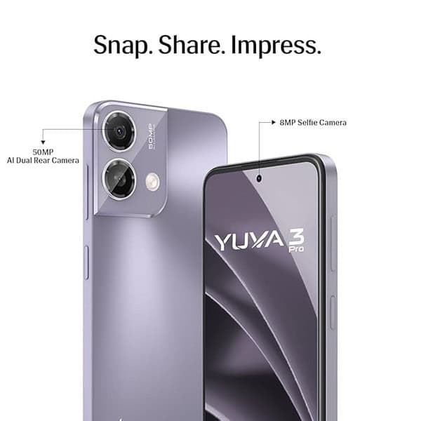 Lava Yuva3 Pro 8GB RAM 128GB Storage Meadow Purple2 - LXINDIA.COM