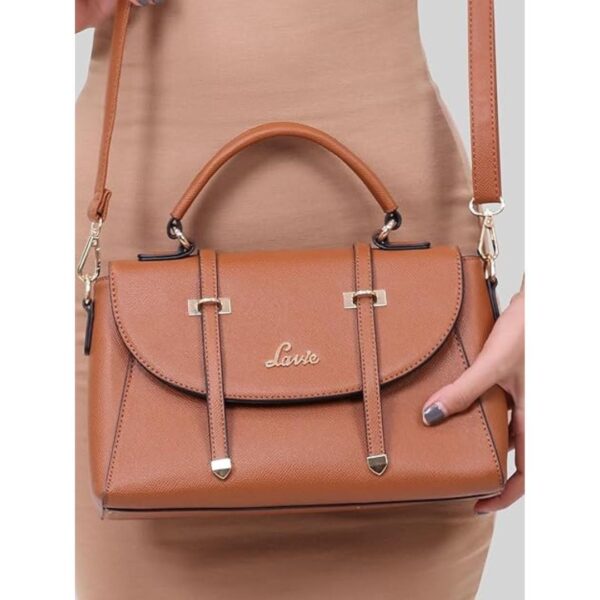 Lavie Womens Beech Satchel Bag Tan1 - LXINDIA.COM