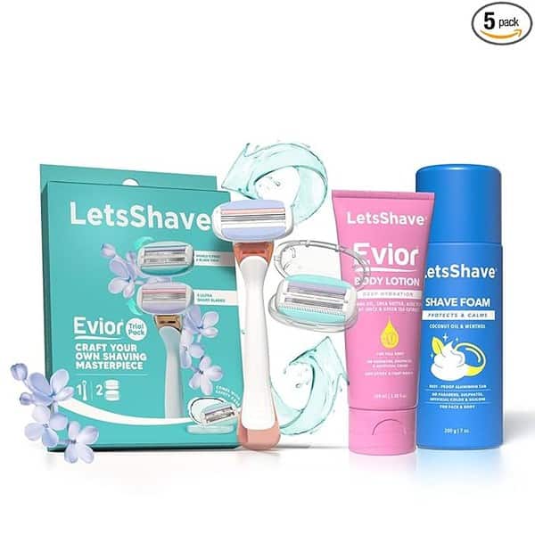 LetsShave Evior Body Hair Removal Complete Care Shaving Kit for Women - LXINDIA.COM