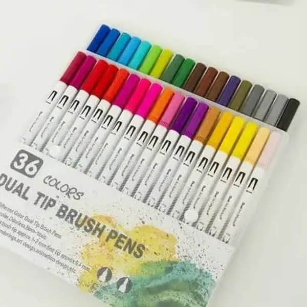 Levin Art Markers Dual Tips Coloring Brush Set36 - LXINDIA.COM