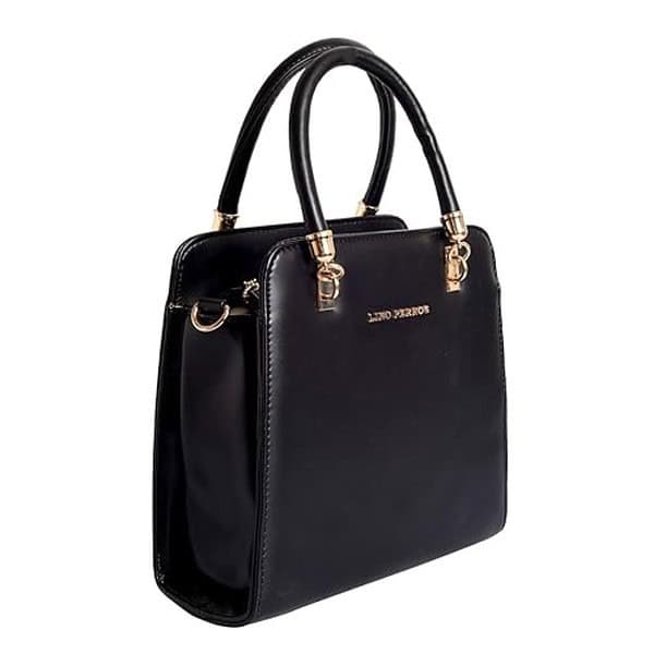 Lino Perros Womens Faux Leather Handbag Black2 - LXINDIA.COM