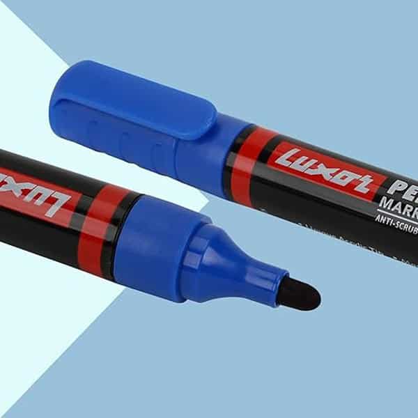 Luxor Refillable Permanent Marker In Brilliant Blue Pack Of 10 3 - LXINDIA.COM