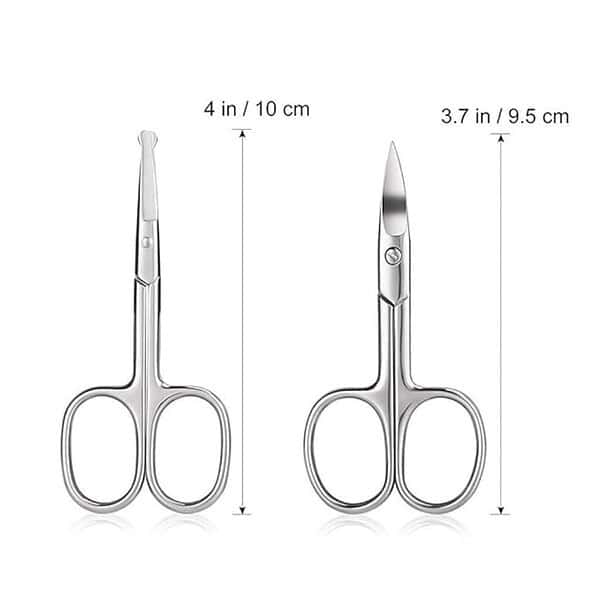 MAYCREATE 2pcs Stainless Steel Scissors Set with Storage Box Silver2 - LXINDIA.COM