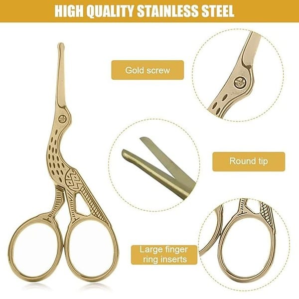 MAYCREATE Nose Hair Trimmer Ear Nose Hair Scissors for Men gold1 - LXINDIA.COM