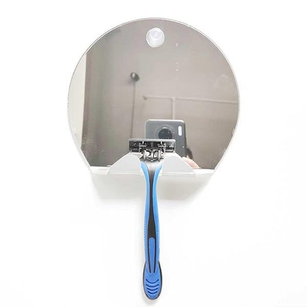 MERISHOPP Portable Shower Shaving Mirror Bathroom with Razor Hook and Suction Cup1 - LXINDIA.COM