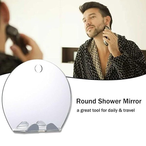 MERISHOPP Portable Shower Shaving Mirror Bathroom with Razor Hook and Suction Cup3 - LXINDIA.COM