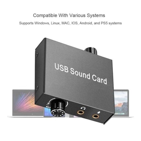 MICROWARE USB Audio Sound Card for Laptop PS5 Earphone2 - LXINDIA.COM