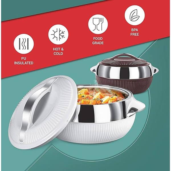 MILTON Fiesta Casserole Brown and Silver 1370 ml 1 - LXINDIA.COM