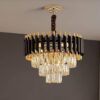 Mahganya Metal and K9 Crystal Golden Finish Exqusite Design Chandelier - LXINDIA.COM