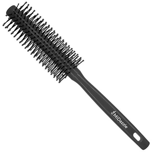 Midazzle Dark Grey Premium Round Hair Brush - LXINDIA.COM