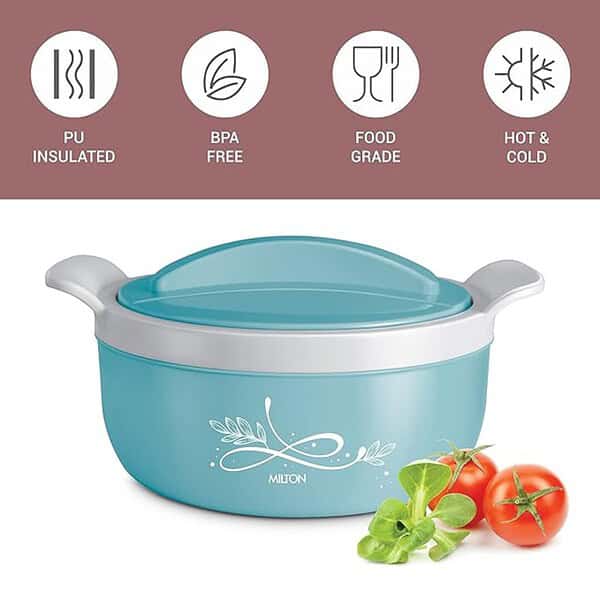 Milton Crave 2500 Insulated Inner Stainless Steel Casserole 2150 ml Blue 1 - LXINDIA.COM